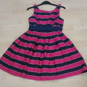 Polo by Ralph Lauren Fuchsia and Navy Striped Dress